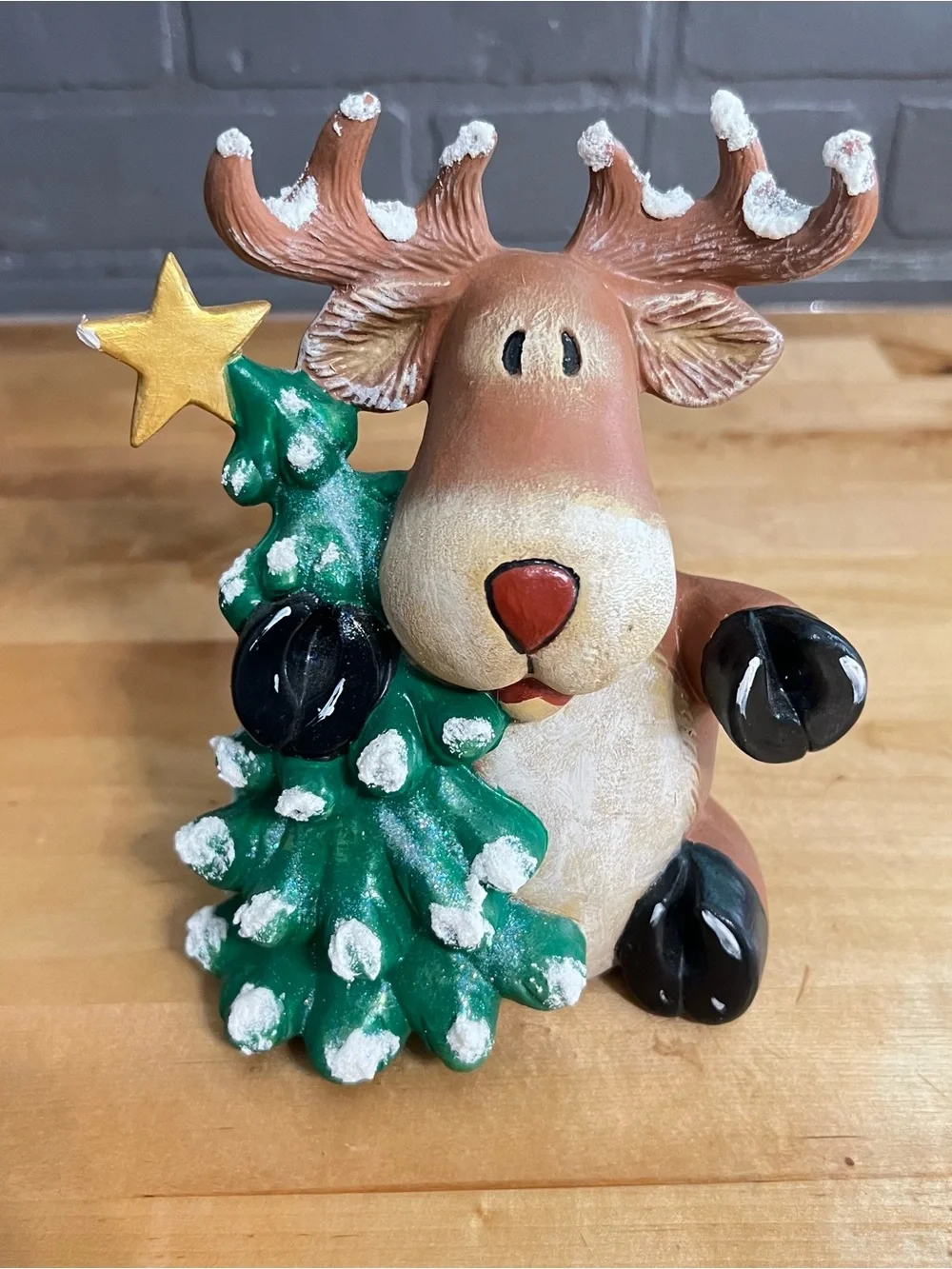 5”x 7” Christmas Reindeer and  8” Decorative Snowman Bundle